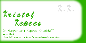 kristof kepecs business card